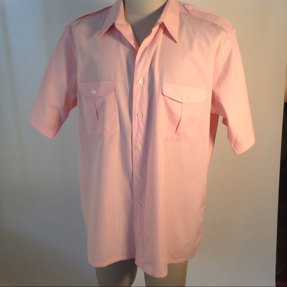 Vintage Christian Dior men's pink shirt